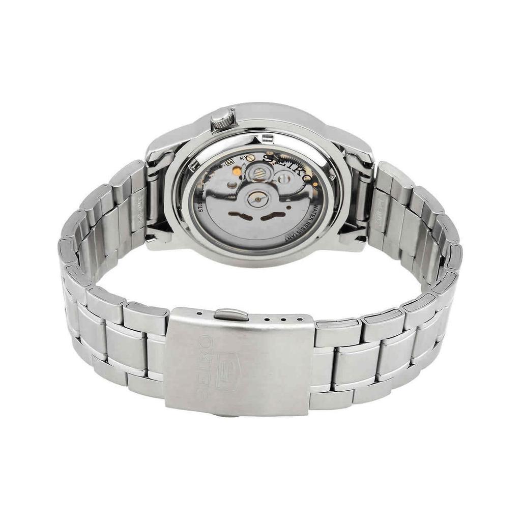 Seiko 30 метров Водонепроницаемые Автоматический Механический Механизм Часы из Нержавеющей Стали Мужские часы Синие SNKK27K1