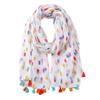 Lightweight Scarves Fashion Flowers Print Women Cotton Wrap Scarf Head Shawl Summer Gift