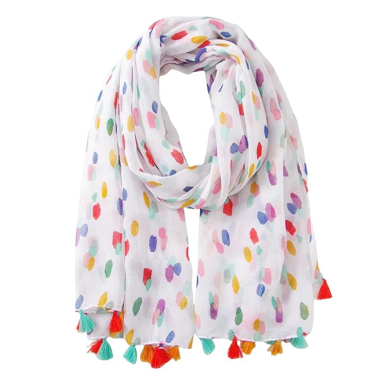 Lightweight Scarves Fashion Flowers Print Women Cotton Wrap Scarf Head Shawl Summer Gift