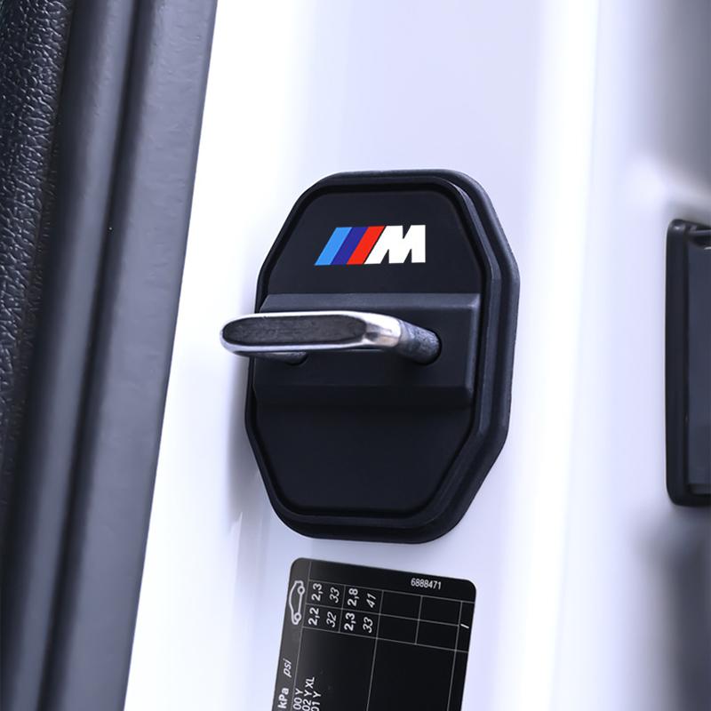 NEOW3 4pcs Silicone Car Door Lock Buckle Protector Cover For BMW E90 E60 E71 F30 F20 F10 E70 G30 E87 E92 E91 Accessories