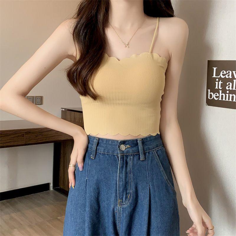 WTEMPO Женский жилет на подтяжках с накладкой на грудь, новый стиль, антилегкий бюстгальтер с короткой подошвой и верхом