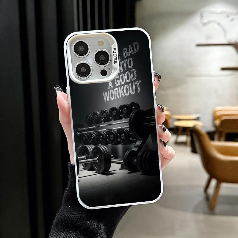 Спортивный режим Фитнес Бодибилдинг Мягкий чехол для телефона для iPhone 15 16 17 Pro Max 17Air 16E 14 Plus 13 12 Mini Ударопрочный чехол Задняя сторона