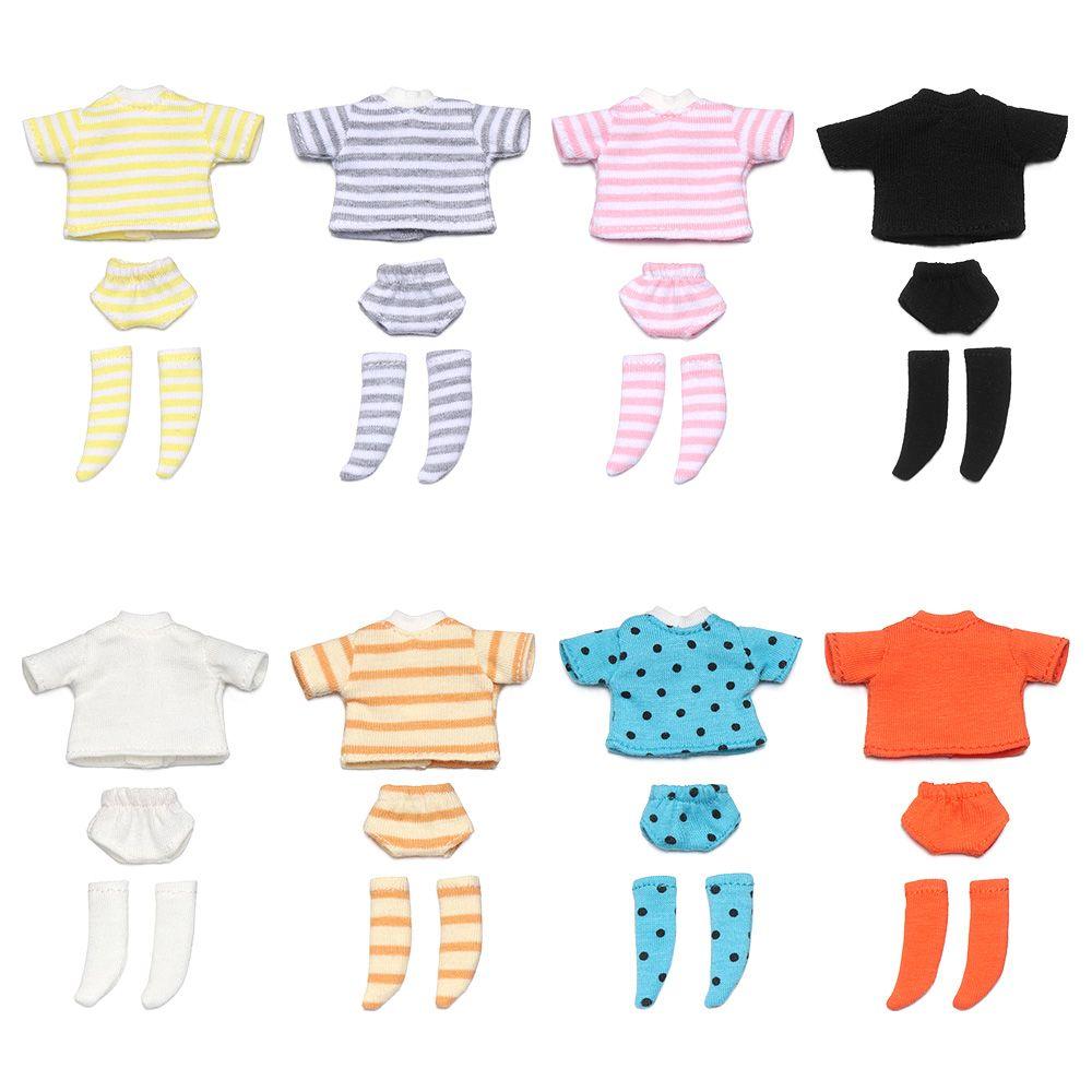 New OB11 Doll Accessories Doll Cotton Socks BJD Doll T-shirt 1/11 Doll Panties DIY Doll Clothes