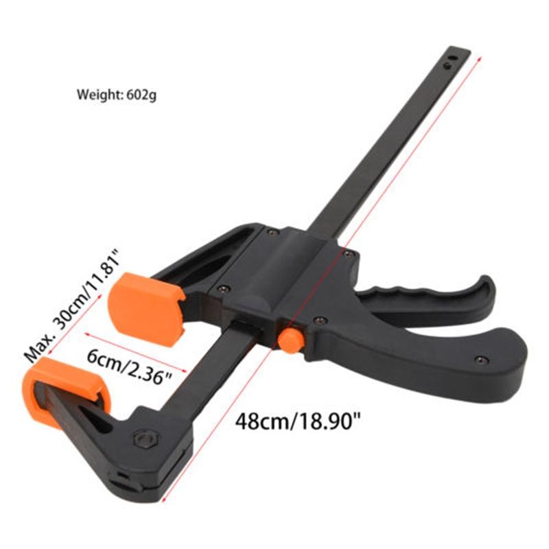 Деревянный F-образный зажим с быстросъемным креплением 4/6/8/10/12 дюймов, простой в использовании и регулировке