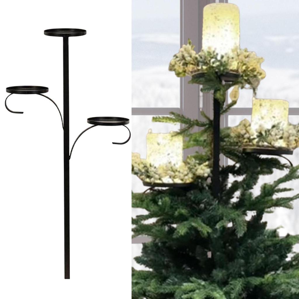 Тройные елочные украшения, подсвечник, украшение, основа для украшения домашней вечеринки