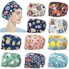 Unisex Hair Hat Multi-purpose Adjustable Nurse Cap Working Cap Dentist Hat Cartoon Print