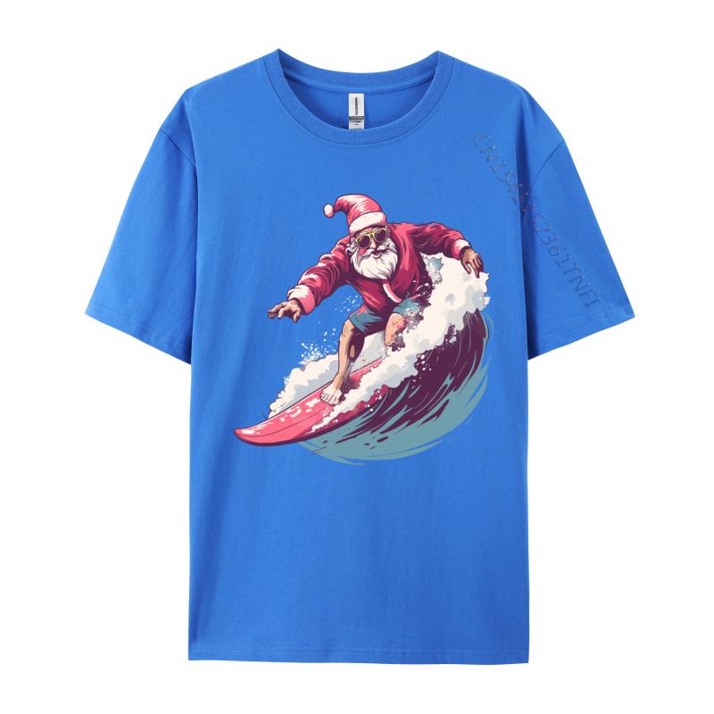 Christmas Surfing Santa Surfboarder Surf Lover Xmas Pajama Cotton Men Hockey Player Heartbeat Ice Hockey T-Shirt T Shirt