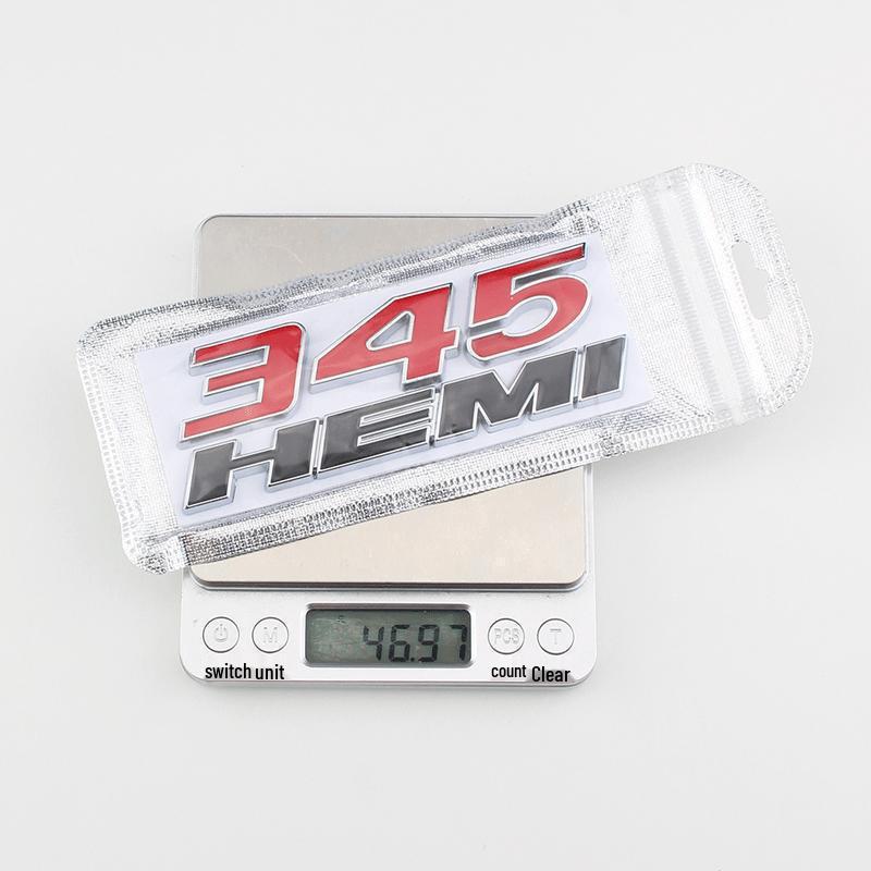 Dodge 345 HEMI Modified Decal: RAM 1500/2500 Pickup Truck Emblem Metal Sticker