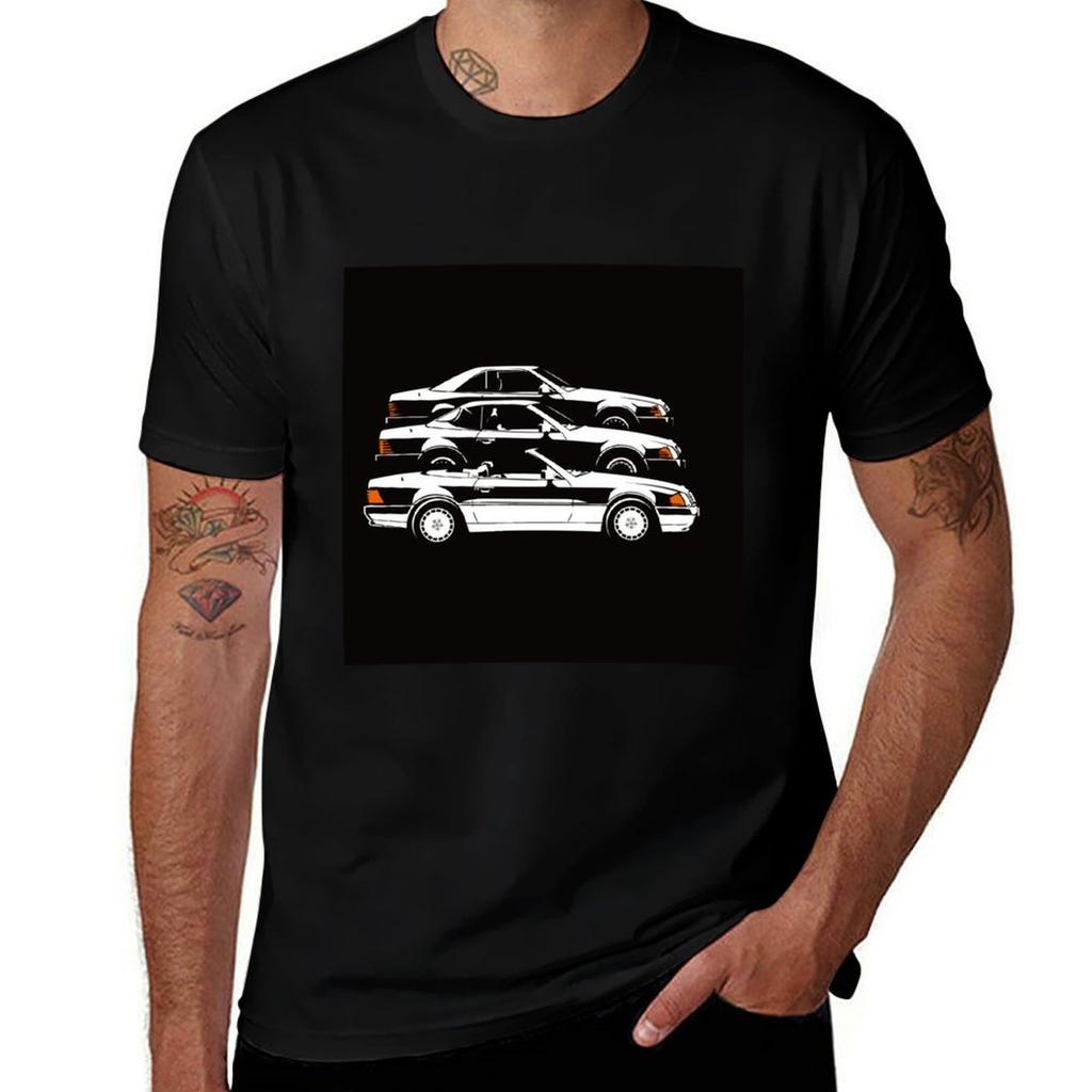 Car Tshirt Mb T R129 Anime Oversize Shirts Unisexs Shirts Graphic T