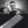 (ColorBlack)Professional Combs Aerospatial Aviation Aluminum Metal Cutting Comb Hairdressing Barbers Salon Comb
