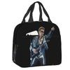 Custom Johnny Hallyday French Rock Singer Insulated Lunch Bag for Outdoor Picnic Resuable Cooler Thermal Bento Box Women Kids