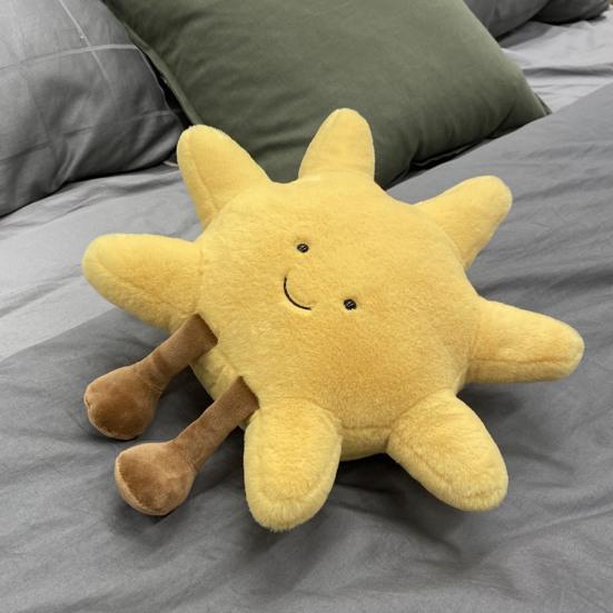 Yousheng Moon Sun Pillow Cartoon Style Elastic Fully Filling Plush Stuff Toy Sofa Bed Couch Decoration Companion Office Nap Pillow Car Seat Pillow