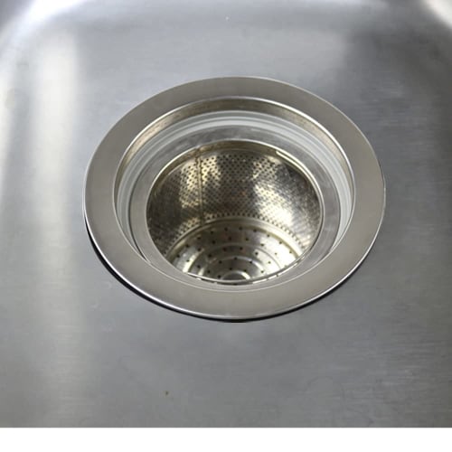 Talea Perforated Drain, 13.4cm Diameter x 12.7cm Height, Stainless Steel Drain Garbage Disposal, QS093C010