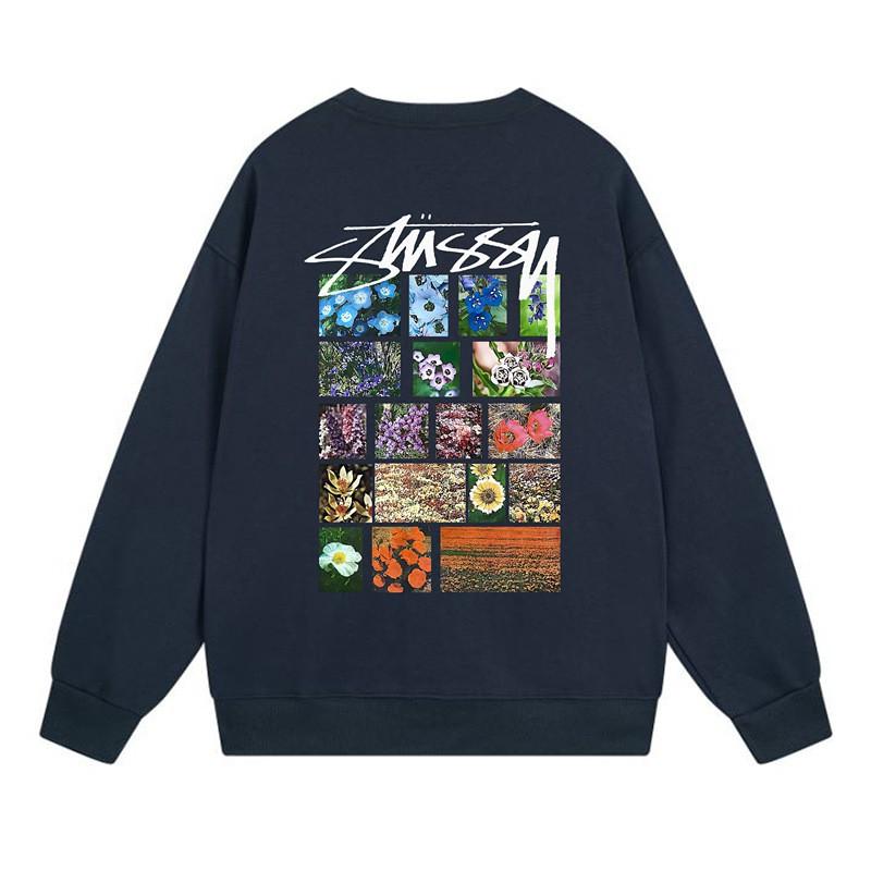 Unisex Streetwear Letter Print Fleece Cotton Sweatshirt Loose Fit Round Neck Long Sleeve Winter Daily Wear