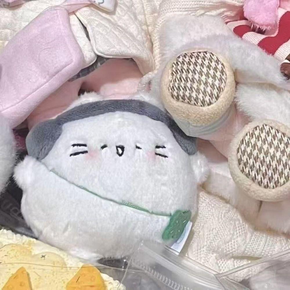 Stuffed Animal Headphones Cat Keychain Backpack Ornaments Cat Plush Doll School Bags