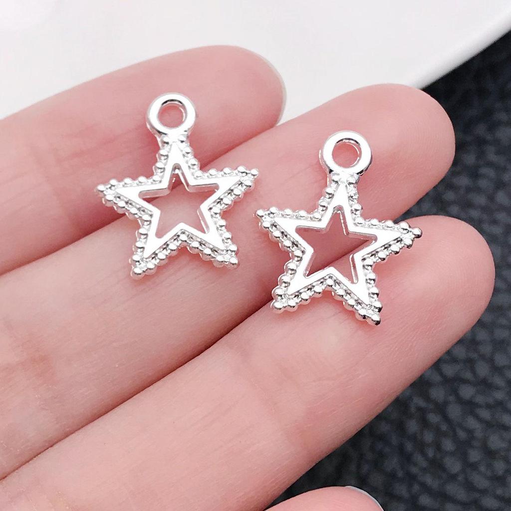 Старинная серебряная подвеска в виде звезды, луны, солнечного шара — аксессуар для самостоятельного изготовления украшений