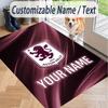 Custom Text Printed Rug Aston Villa Non Slip Floor Carpet For Home Room Decor
