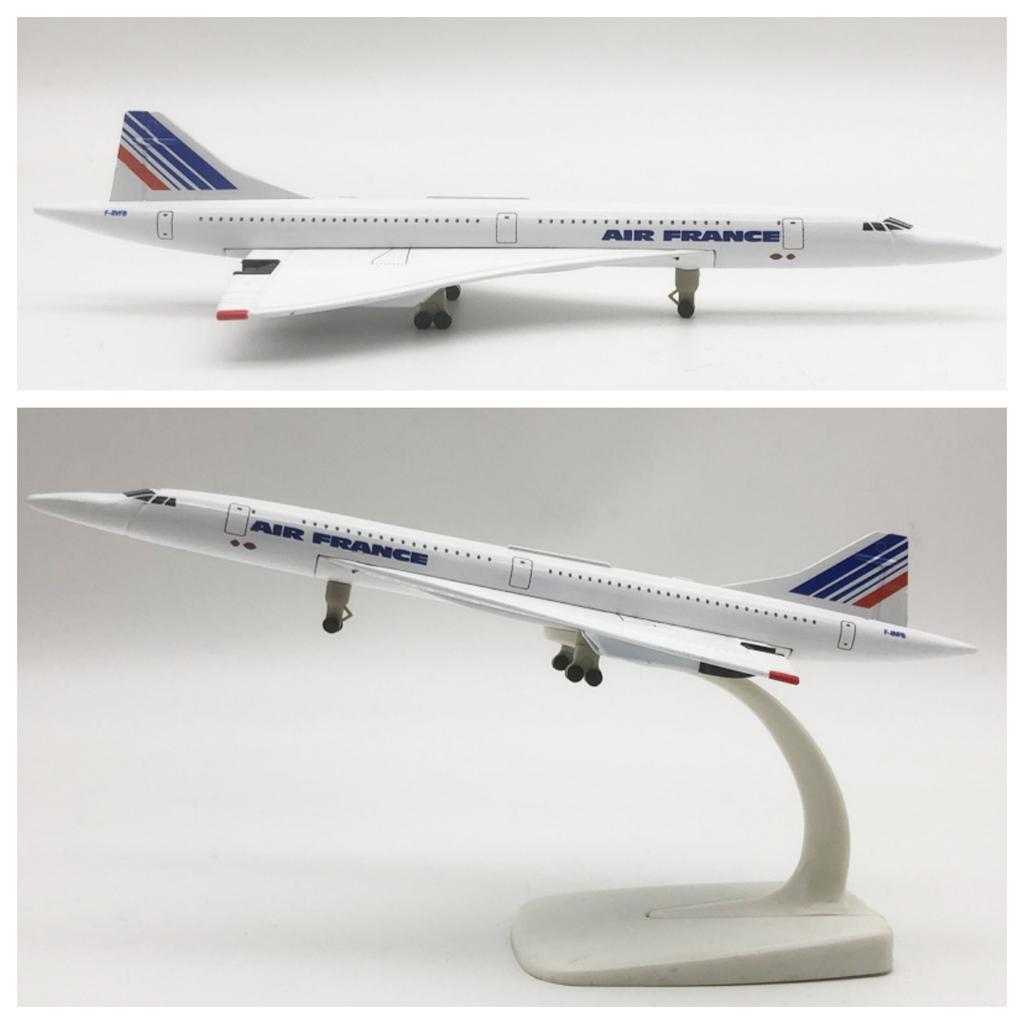 Модели самолетов Конкорд AIR FRANCE Авиалинии 20 см Сплав Металлическая модель самолета Настольная подставка Самолет Шкив Шасси Поделка Подарок
