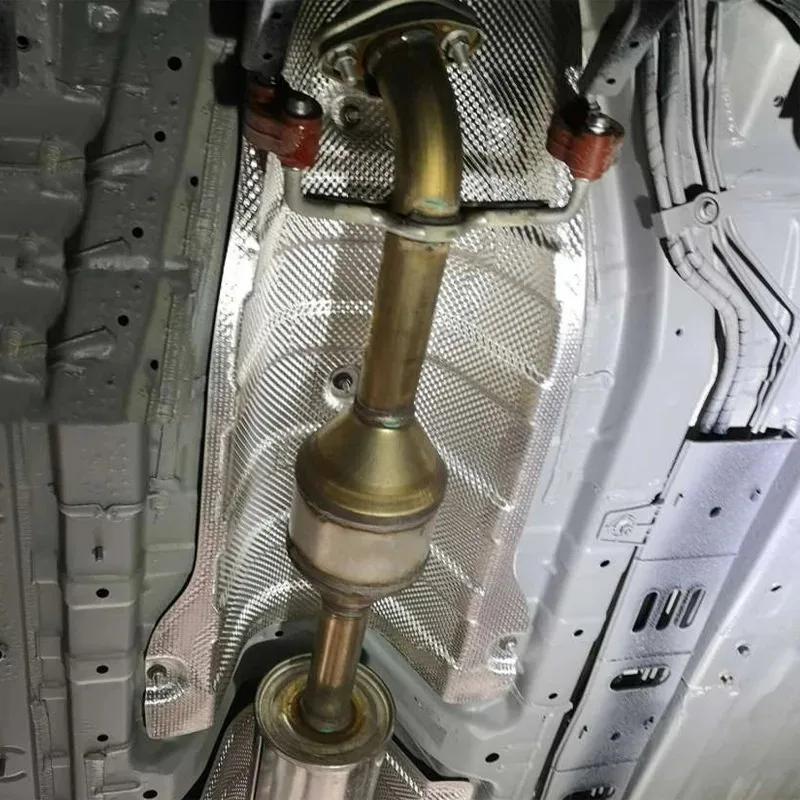 Автомобильный термозащитный экран выхлопной системы алюминиевый для подкапотного пространства под шасси защита аксессуаров сплав тисненый узор пластина