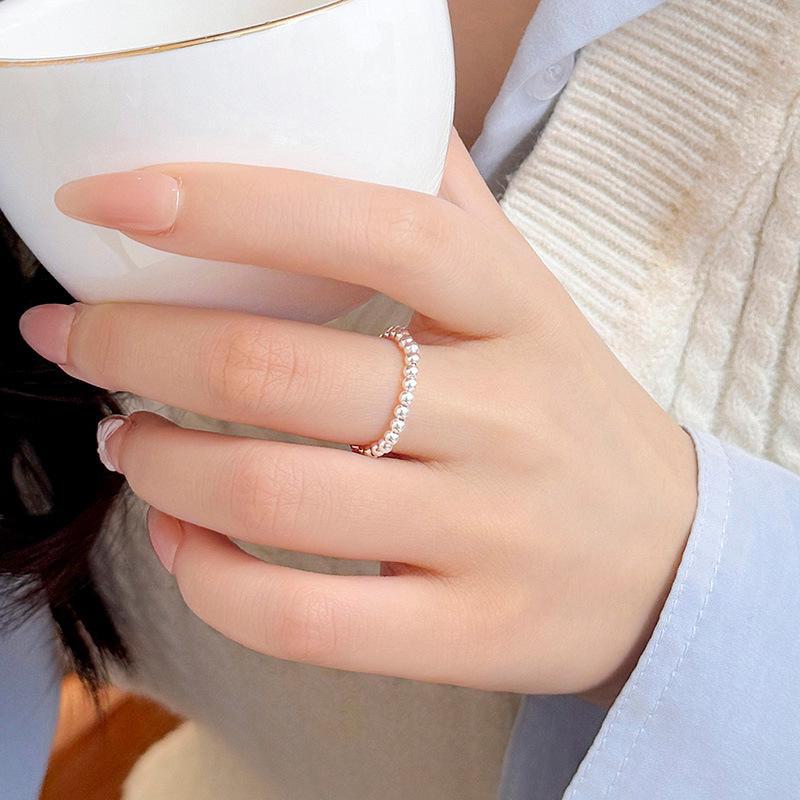 Кольцо-хвост для женщин Banyan Tree из серебра 925 пробы с бусинами