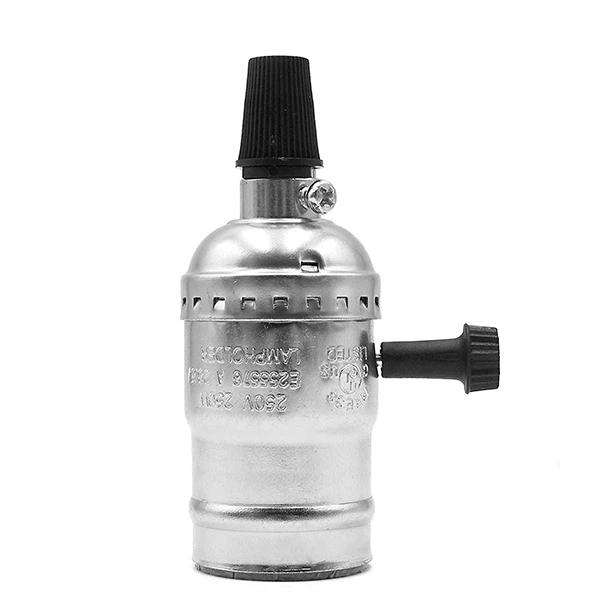 Винтажный держатель лампы, кабельный держатель лампы, ручка переключателя, аксессуары для освещения, Эдисон, винтажный медный держатель лампы E27, бар, ресторан