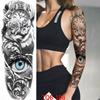 1 PC 480*170MM Full Arm Temporary Tattoo Sticker Sleeve Men Women Fashion Sexy Fake Tattoo Wolf  Lion Tiger Painting Tattoo Skull Angel Tattoo