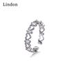 Lindon Classic Copper Alloy Zircon Ring Ladies Jewelry Wedding Promise Party Gift