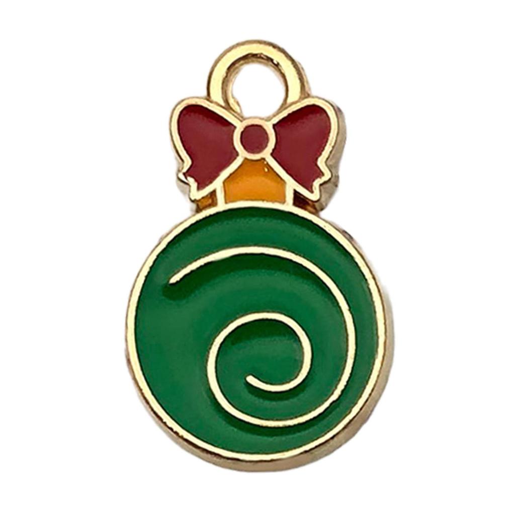 Set of 50 Christmas Oil Drop Pendants: Cute Santa, Snowman, Tree DIY Jewelry Accessories