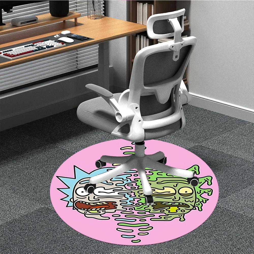 1PC Rick and Morty Office Round Rug, Non-slip, Soft and Durable Office Rug for Interior Decoration, Perfect for Office yy250915048