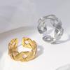 Модные кольца из нержавеющей стали для женщин, регулируемое кольцо в форме цветка и сердца, модные украшения для вечеринок, геометрическая эстетика, открытая модель