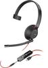 Poly Wired Headset BlackWire 5210 Connection Single Ear Noise Canceling (old Model) USB-C