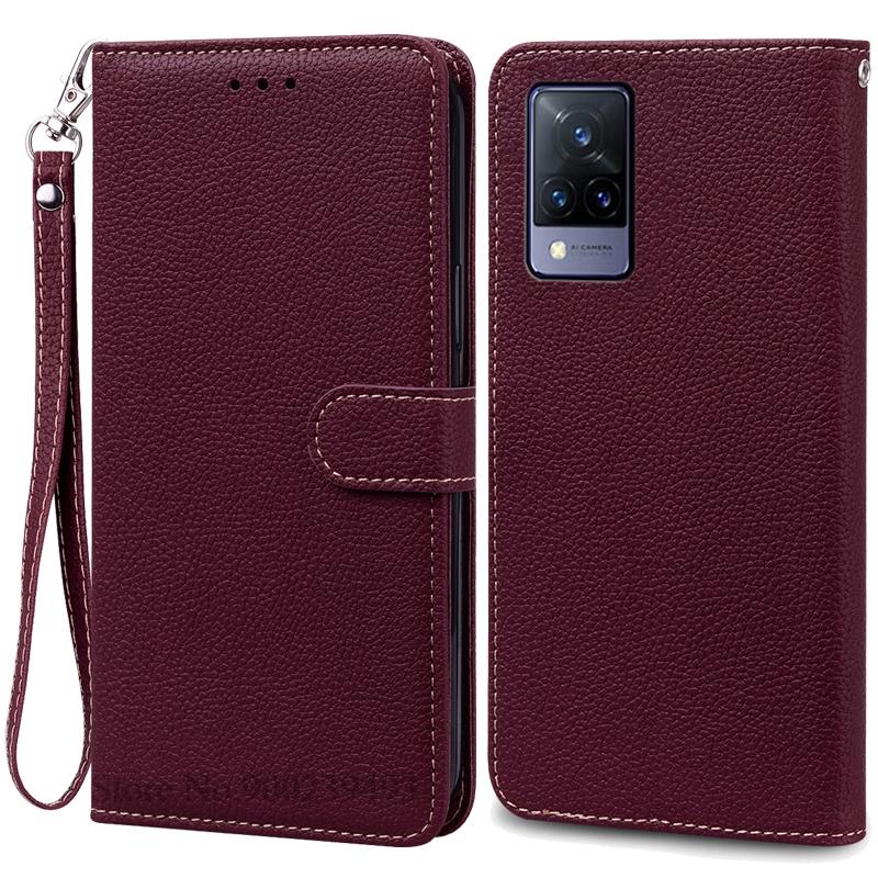 Для чехла Vivo V21 Vivo V21 5G Кошелек Флип Кожаный Чехол Для Vivo V2050 V2066 V2108 Vivo V 21 Задняя Крышка Для Корпуса Vivo V21 5G