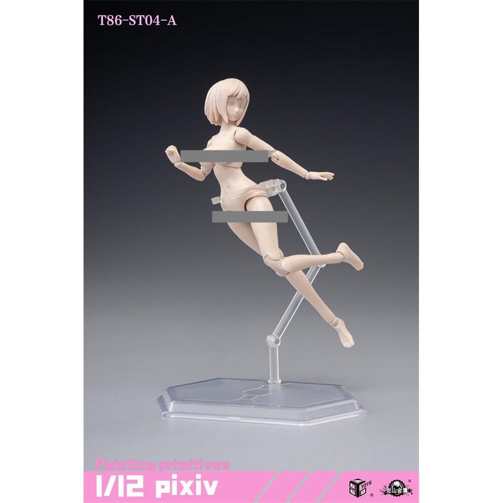 TOYBARJAPAN 1/12 Экшен-фигурка T86-ST Жемчужно-белая кожа Женское тело Неокрашенная голова и набор кулаков T86-ST04-A Очень большая грудь