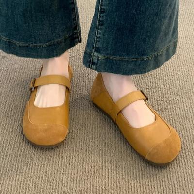 Мода 2024 Модная обувь для женщин Туфли-лодочки Женские балетки Весна Осень Круглый носок Однотонная Мягкая подошва Повседневные Удобные балетки Неглубокая обувь