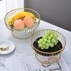 Fruit Dish Metal Wire Fruit Basket With Base Creative Fruit Bowl Home Living Room Coffee Table Candy Snack Tray Fruit Tray