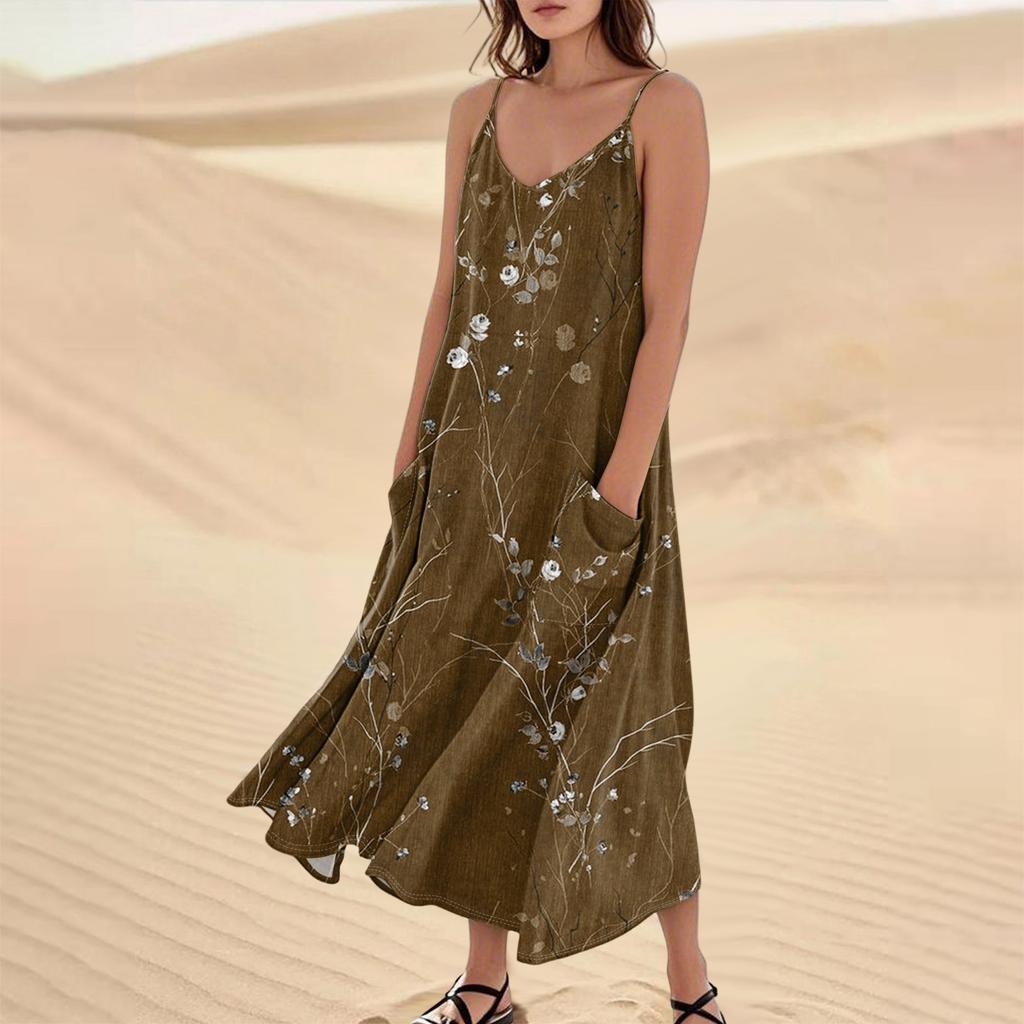 Women's Summer Dress Casual Loose Long Beach Vacation Dresses