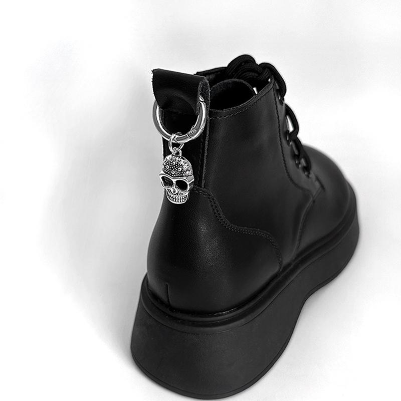 1 шт. съемные металлические пряжки для ботинок Martin в стиле панк-череп, украшения для ботинок Martin, аксессуары для обуви Y2K, ювелирные изделия для вечеринок