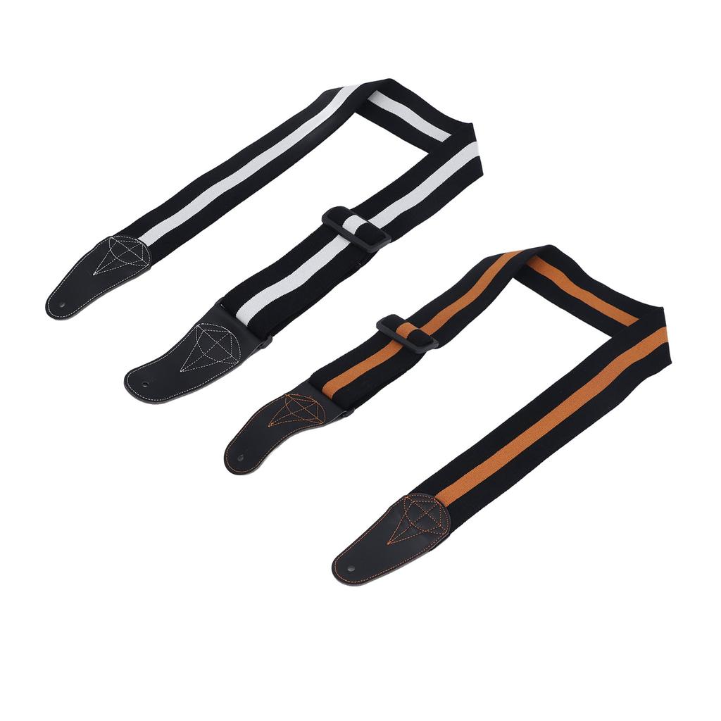 Acoustic Electric Guitar Strap Double Sided Universal Comfortable Stretch Cotton Microfiber Leather