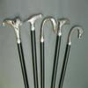 SET OF 5 PCS Victorian Brass Silver Handle Wooden Walking Stick Antique Cane New