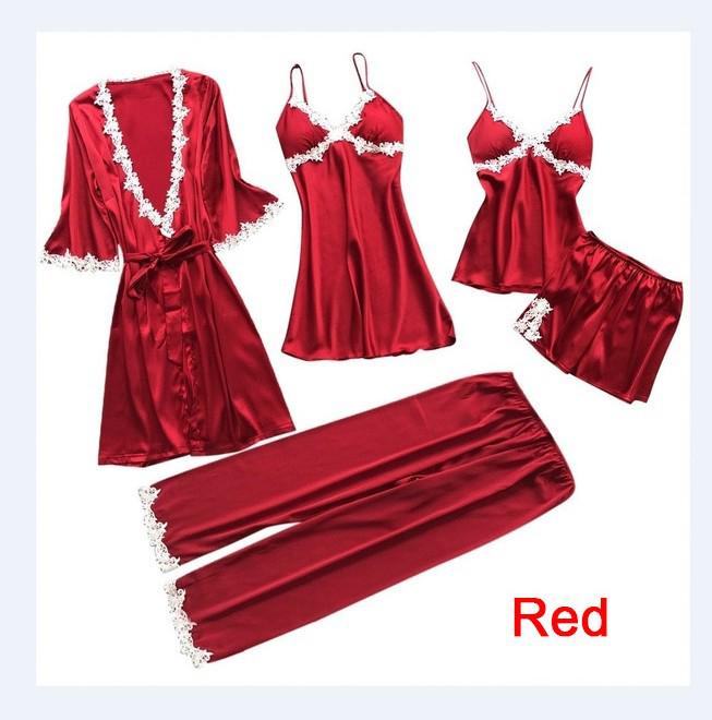 2019 Европейский и американский женский сексуальный пижамный комплект больших размеров: Летний халат для невесты с рукавом средней длины и халат