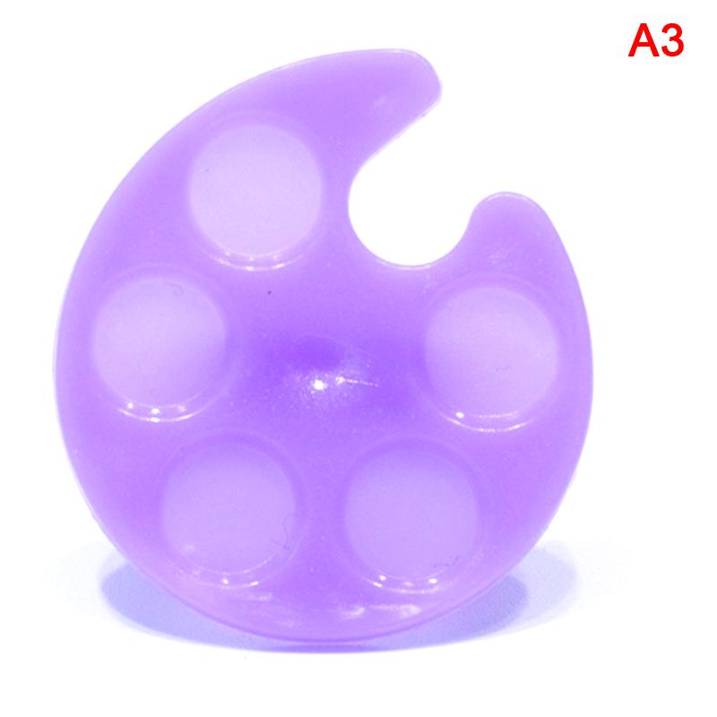 Palette Mini Nail Art Plastic Dish Finger Ring Acrylic Painting Drawing Holder