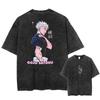 Japan Anime Jujutsu Kaisen Ryomen Sukuna Graphic Washed TShirt Men Oversized Casual Tshirts Harajuku Male Vintage Cotton T Shirt