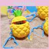 Pineapple Stitch Silicone Keyring With Press Design For Kids Bag Decoration