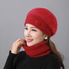 Winter Hat Women's Fleece Thickened Warm Beret Women's Fashion Windproof Knitted Hat Mom Wool Hat