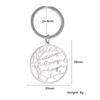 Custom Keychain Personalized Tree of Life Key Chain For Men Stainless Steel Key Ring Jewelry Boyfriend Christmas Gift