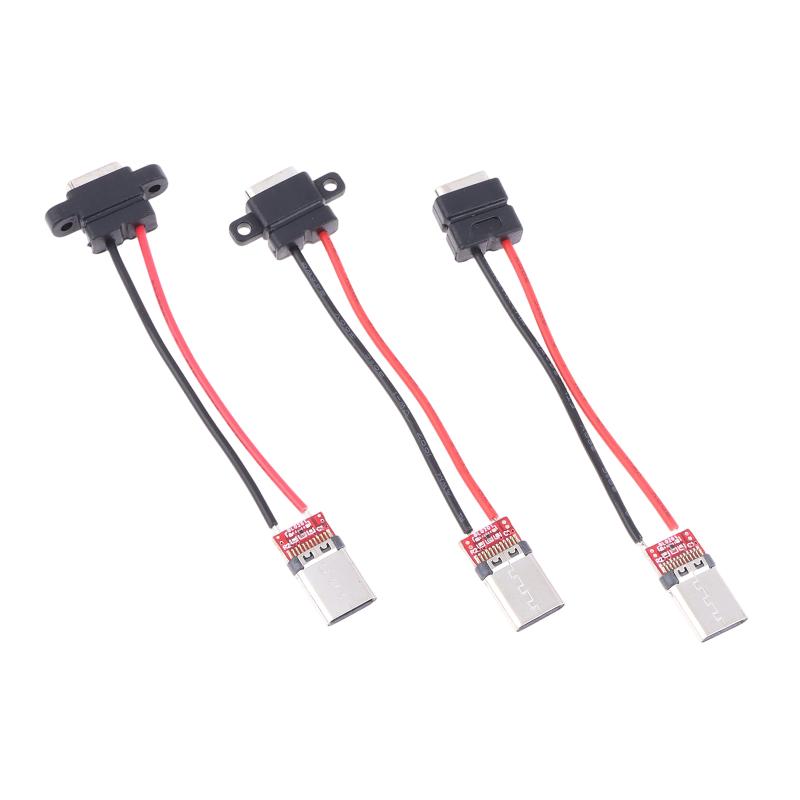 1/3 шт. 3A 5V USB-розетка типа C и USB-розетка типа A с разъемом для кабеля