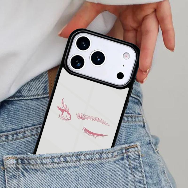 Глаза Ресницы Эстетика Мягкий Чехол для Телефона для iPhone 16e 15 14 13 12 17 Pro Max Plus Air 17pro Чехол Coque