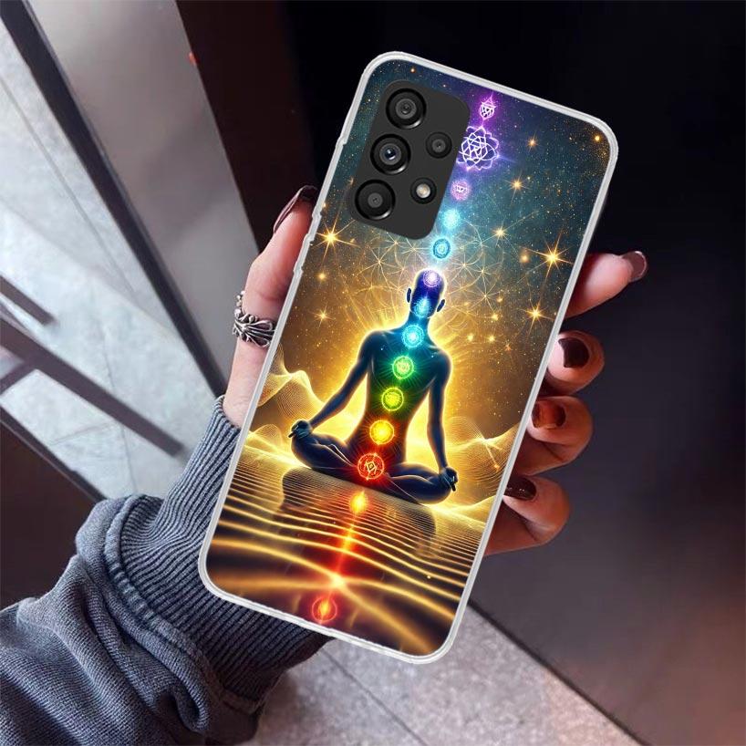 Yoga Chakra Spiritual Energy Universe Phone Case For Samsung Galaxy A52 A51 A50S A32 A22 A12 A02S A72 A71 A31 A70 A30S Note 20 U