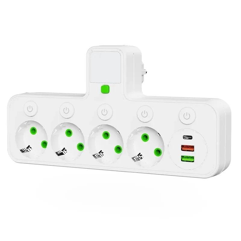 Multi-socket Power Strips Strip 3 Plugs USB Socket Electric Outlet Fast Charger Desktop Charging USB Electrical Adapter Socket