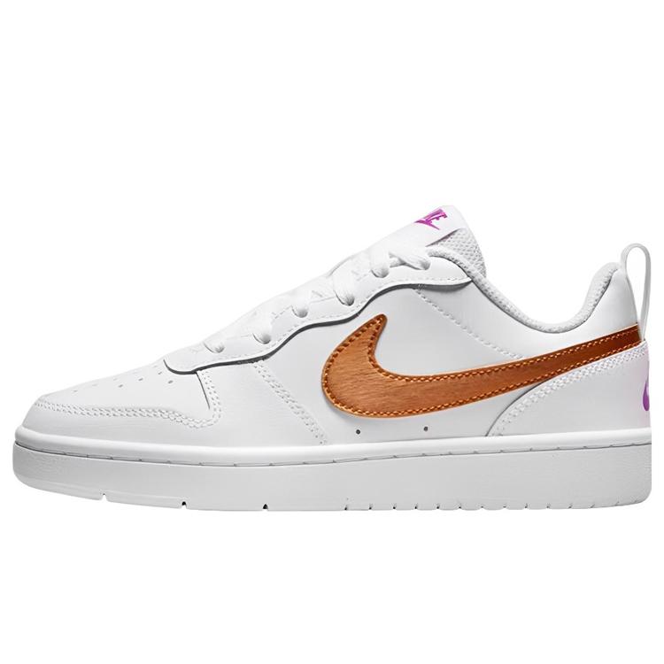 Nike Кроссовки Court Borough Low 2 Низкие Скейтбордические Детские Розовые BQ5448-100(Команда40-ГС)